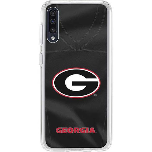 University of Georgia Black Jersey Galaxy A50 Clear Case